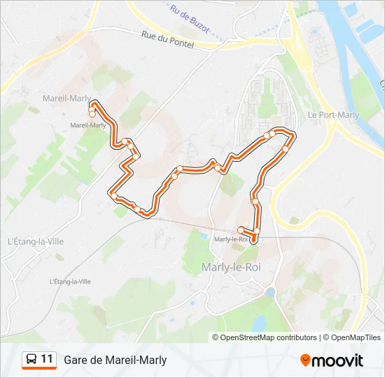 11 Bus Line Map