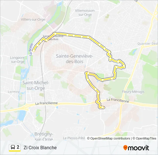 2 Bus Line Map