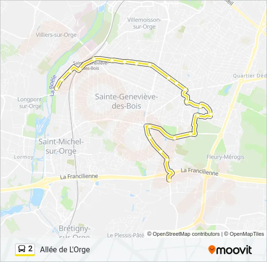 2 Bus Line Map