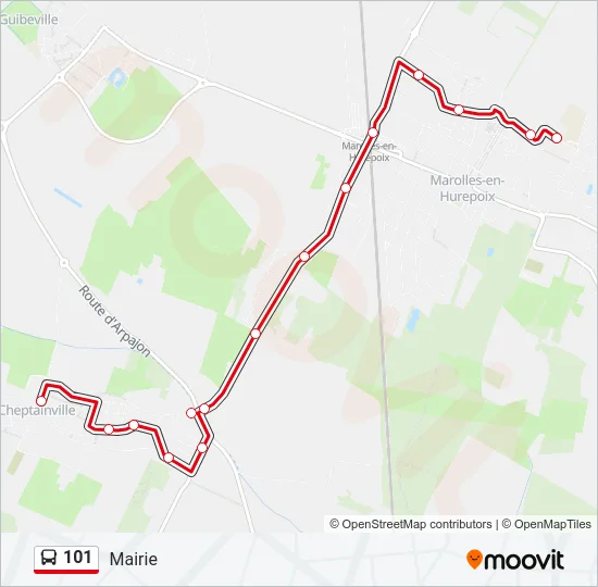 101 Bus Line Map