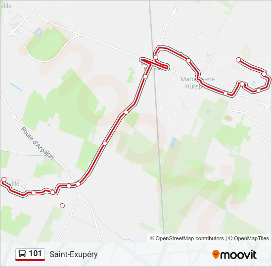101 Bus Line Map