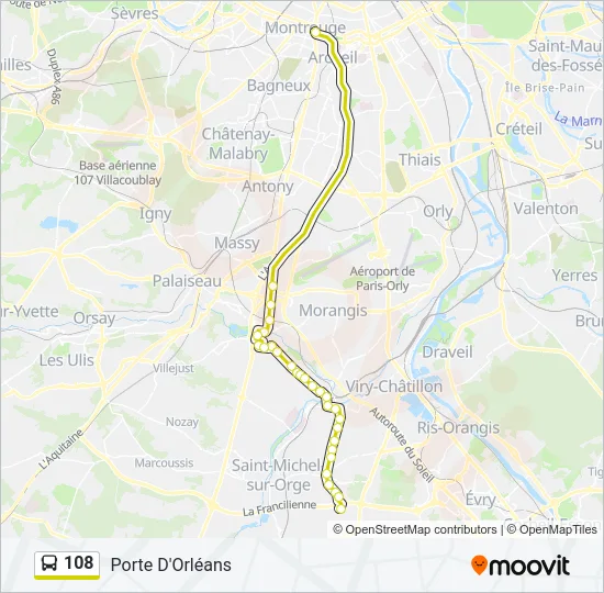 108 Bus Line Map