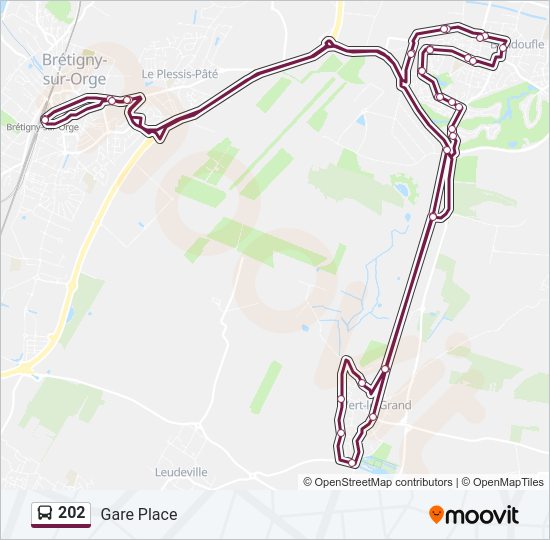 202 Bus Line Map