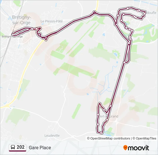202 Bus Line Map