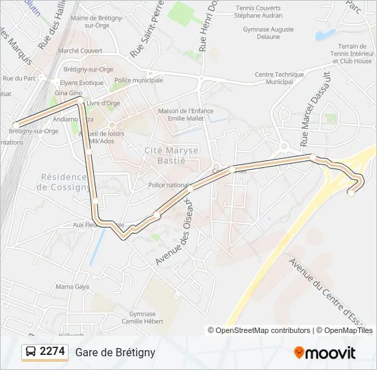 2274 Bus Line Map