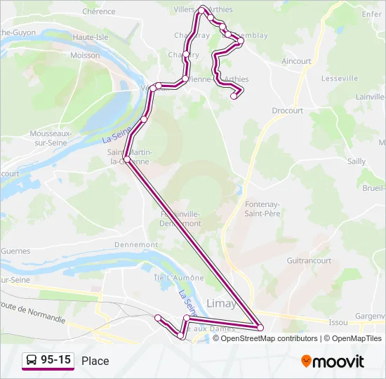 95-15 Bus Line Map