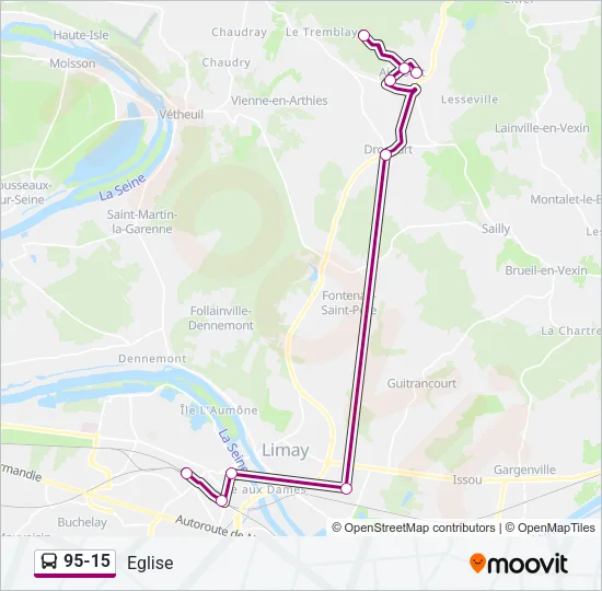 95-15 Bus Line Map
