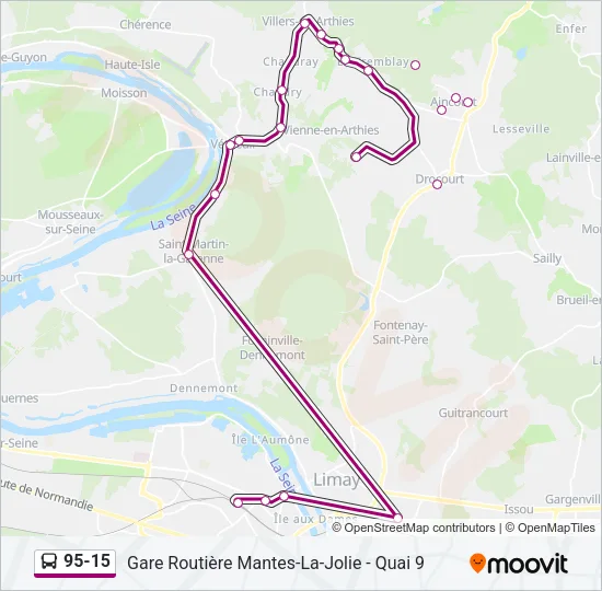 95-15 Bus Line Map