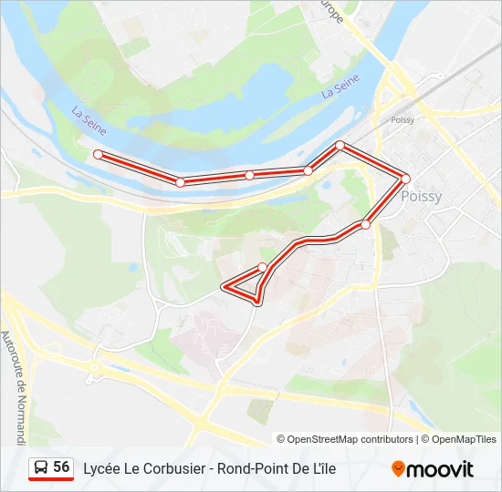 56 Bus Line Map