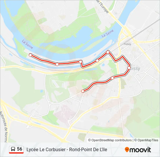 56 Bus Line Map