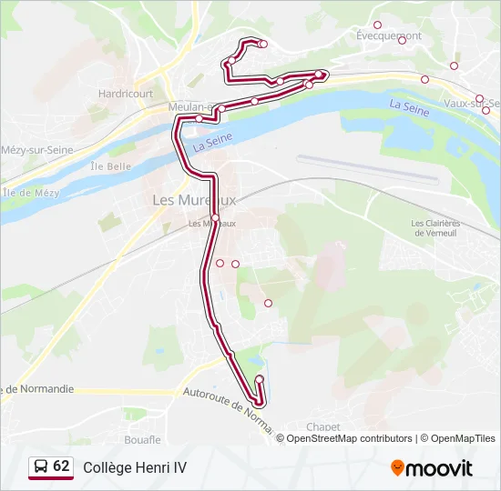 62 Bus Line Map