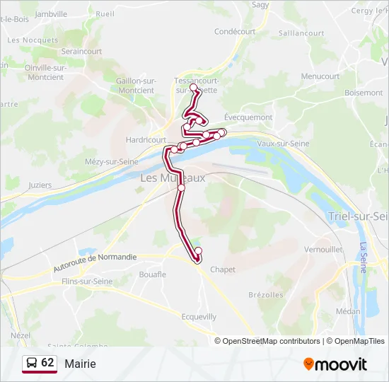 62 Bus Line Map