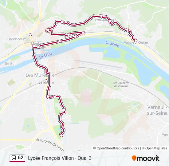 62 Bus Line Map