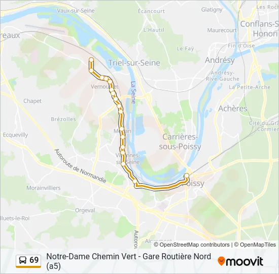 69 Bus Line Map