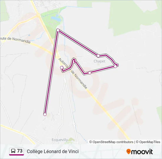 73 Bus Line Map