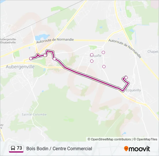73 Bus Line Map