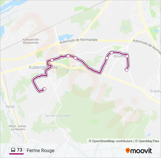 73 Bus Line Map