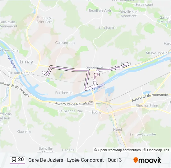 20 Bus Line Map
