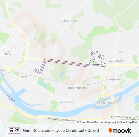 20 Bus Line Map