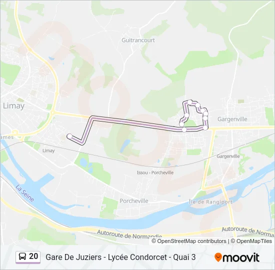 20 Bus Line Map