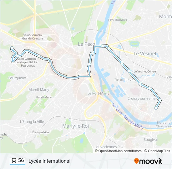 56 Bus Line Map