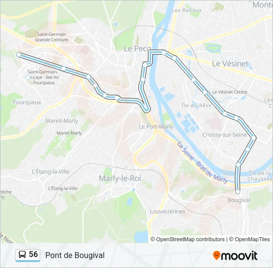 56 Bus Line Map