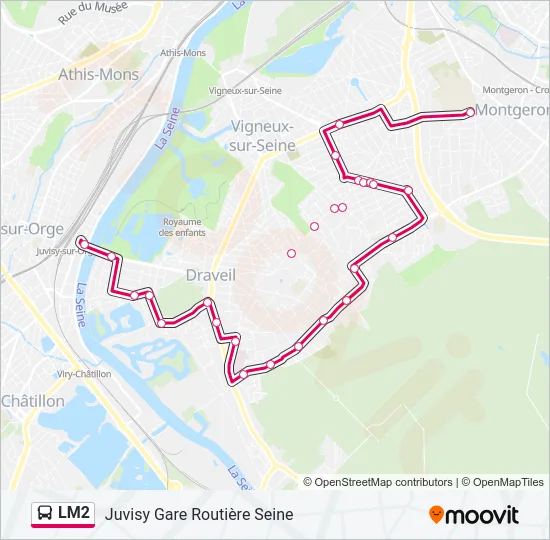 LM2 Bus Line Map