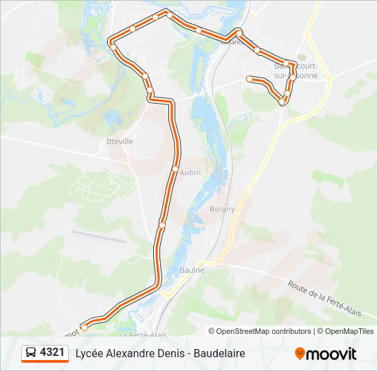 4321 Bus Line Map
