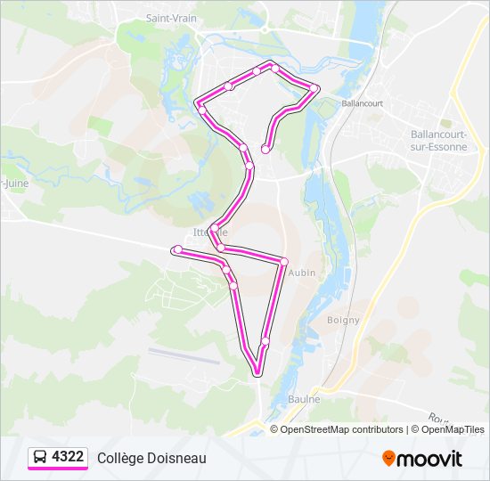 Mapa de 4322 de autobús