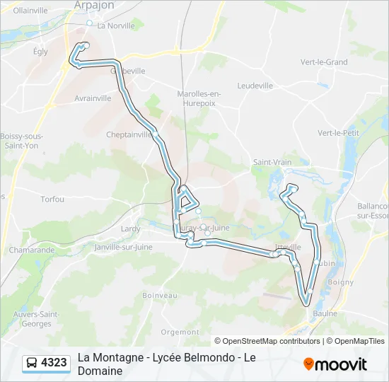 4323 Bus Line Map