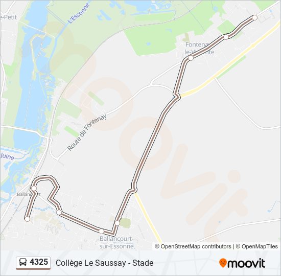 4325 bus Line Map