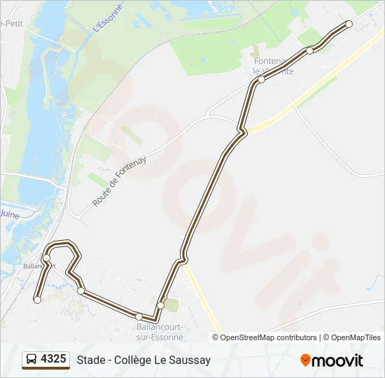 4325 Bus Line Map