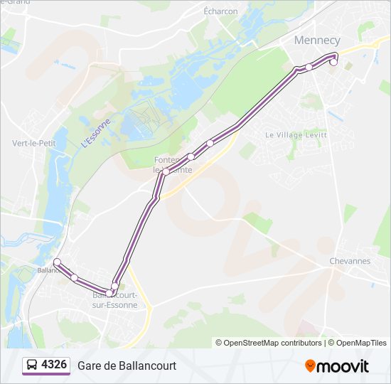 4326 bus Line Map