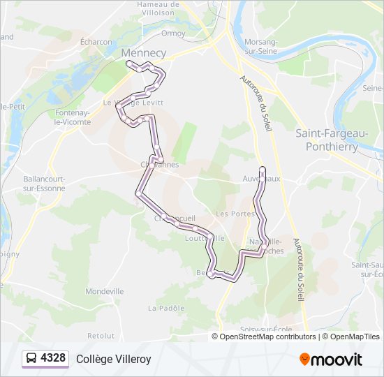 4328 bus Line Map