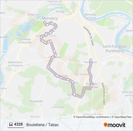 4328 bus Line Map