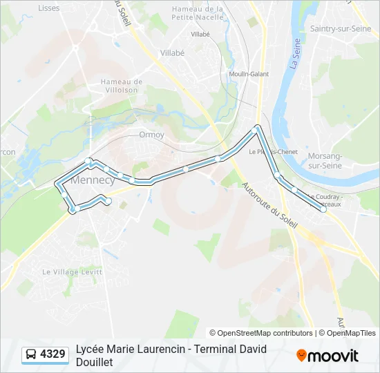 4329 Bus Line Map