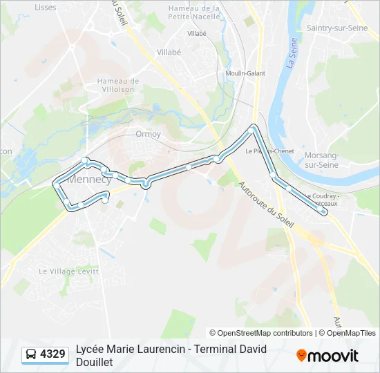 4329 Bus Line Map