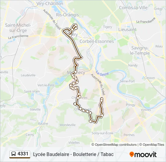 4331 Bus Line Map
