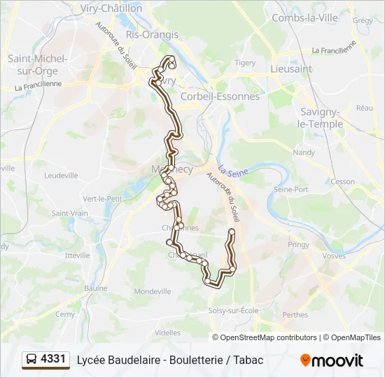 4331 Bus Line Map