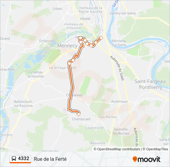 4332 Bus Line Map
