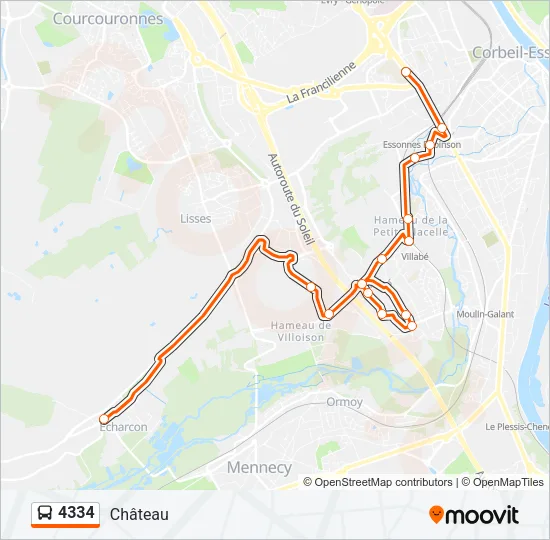 4334 Bus Line Map