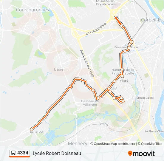 4334 Bus Line Map