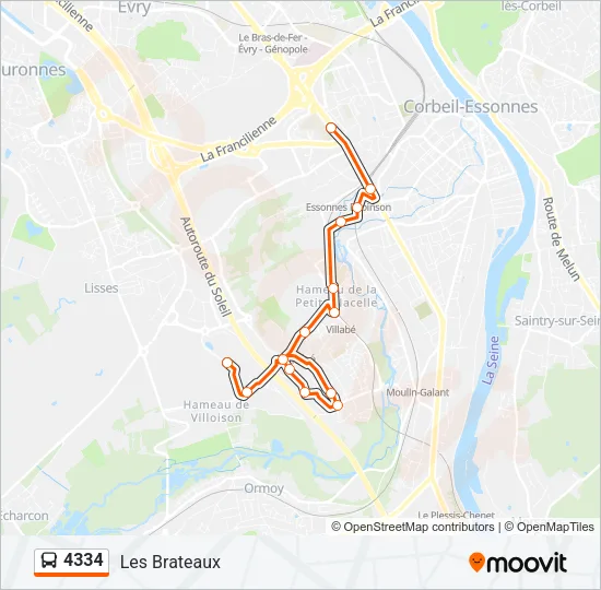 4334 Bus Line Map