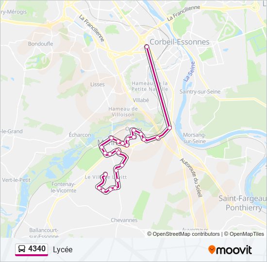 4340 bus Line Map