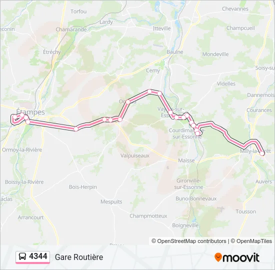 4344 Bus Line Map