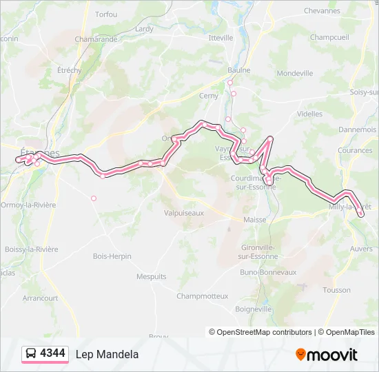 4344 Bus Line Map