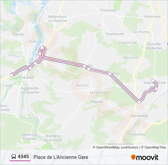 4345 Bus Line Map