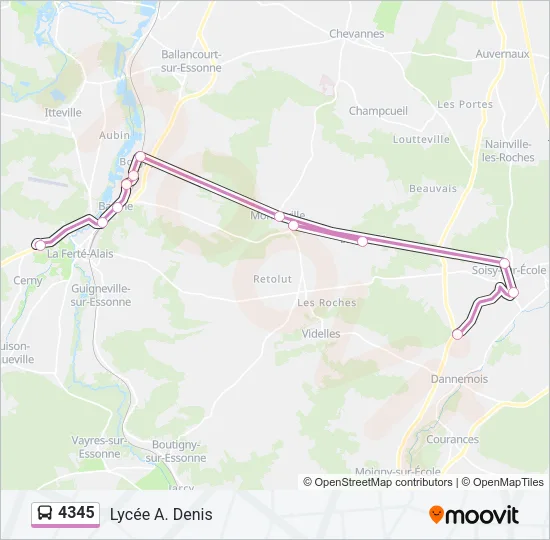 4345 Bus Line Map