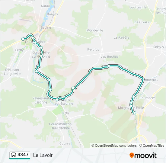 4347 Bus Line Map