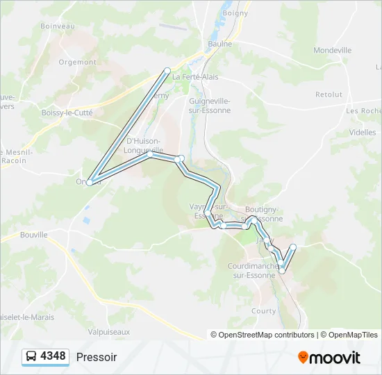 4348 Bus Line Map